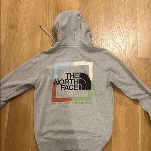 The North Face Light Gray Logo Hoodie
